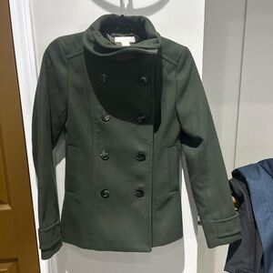 Women’s H&M Sz. 4 Pea Coat Green